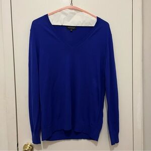 100% Merino Wool Banana Republic Royal Blue Sweater Size XL